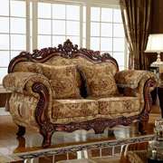 123奢华欧式布艺沙发，可拆洗客厅整装，组合美式三人实木别墅小户型