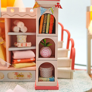 梦幻公主房diy小屋模型，拼装玩具娃娃屋创意，微缩场景沙盘房子女孩