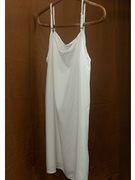 白色纯棉吊带女装夏季打底裙长款短款手工扎染蜡染，植物染印染素材