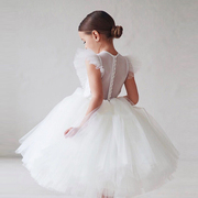 女童礼服夏季儿童公主裙蓬蓬纱主持人钢琴演奏花童婚礼小女孩礼服