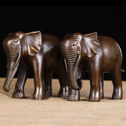 聚玄轩纯黄铜大象摆件，吸水铜象装饰工艺品一对商务财务室家居