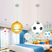 护眼儿童房卧室吊灯具个性创意篮球足球店铺女男孩幼儿园语音智能