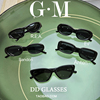 gm2024美式复古小框墨镜男女，高级感度假复古猫眼潮酷太阳眼镜