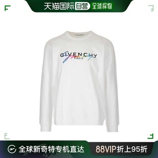 香港直邮Givenchy纪梵希男士字母白色卫衣BMJ03C30AF100拉链套头