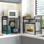 德国品质厨房置物架微波炉烤箱架台面一体收纳电器可伸缩收纳架子