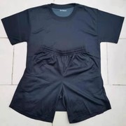 纯黑色际华3543体能服短袖体能训练服体能短袖夏季速干圆领T恤男