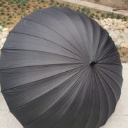 24骨雨伞男女大号长柄，伞家庭用伞专用商务黑色伞