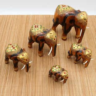 东南亚大象摆件泰式客厅创意大象家居，饰品树脂工艺品开业