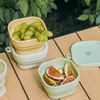 树可轻行便携硅胶折叠小方碗，户外旅行餐具套装食品级饭碗饭盒jf