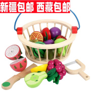 新疆西藏少儿木制磁性切水果玩具水果蔬菜切切看宝宝切切乐过家家
