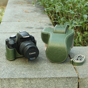 适用佳能850d相机包760d皮套750d保护套700d绿色77d单反摄影包，650d斜挎包600d全包550d500d