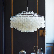 地中海北欧现代简约贝壳客厅，吊灯民宿卧室创意，设计师灯具枝形餐厅
