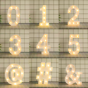 led英文数字母造型道具生日求婚表白浪漫装饰灯场景布置创意用品