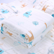 初生婴儿用品新生儿浴巾春夏天吸水纯棉纱布宝宝包巾小被子盖毯