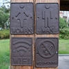 欧式复古铸铁铁艺装饰牌，男女厕所卫生间，牌无线网wifi禁止吸烟壁饰