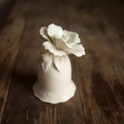 出口欧洲陶瓷浮雕花卉复古法式精致小铃铛欧式古董餐铃摆件