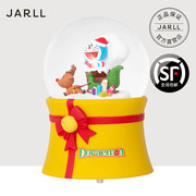 jarll哆啦a梦圣诞水晶球，音乐盒灯光八音盒女生儿童生日礼物