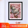 ks十字绣2020客厅大幅卧室，棉线系列非满绣动物挂画樱花与猫