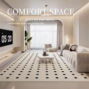 慢说客厅地毯卧室现代简约北欧轻奢防滑茶几毯黑石，公寓200*360cm