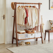 实木衣帽架家用落地衣架杆卧室，房间挂衣架，室内简易晾衣服架子立式