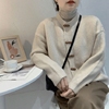 单排牛角扣开衫2022年秋季韩版显瘦上衣时尚柔软长袖针织衫女