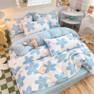 韩式家纺床品四件套 全棉床上用品1.5/1.8床4件套 床单被套三件套