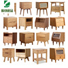 北欧全实木床头柜简约现代小户型白橡木家用原木储物双抽屉收纳柜