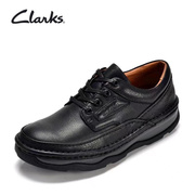 Clarks其乐男鞋系带橡胶透气透水耐磨缓震防滑包头日常百搭皮鞋