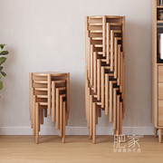 实木凳子家用小方板凳可叠放简易梳妆凳客厅餐厅餐桌椅子ZTF191