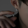 真通体925纯银耳环男小众设计高级感单只耳钉ins潮流个性女生耳饰