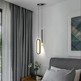 卧室床头吊灯现代网红创意，餐厅灯北欧时尚，轻奢电视背景墙吊线射灯