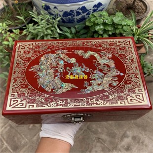中国民族风 新中式 古典 玻璃钢琴漆 掐铜丝 公主珠宝首饰盒
