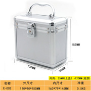 铝合金工具箱手提箱仪器箱设备文件箱化妆箱铝箱工具盒海绵1