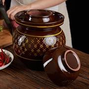 四川泡菜坛子陶瓷家用带盖土陶，老式淹菜腌菜罐，咸菜酸菜容器瓦罐缸