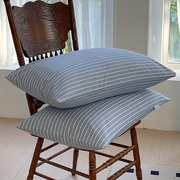 纯棉枕套一对装加厚老粗布，全棉枕头套48x74cm枕芯套子日式简约风