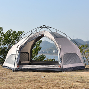 全自动蘑菇帐篷户外露营野外野营折叠便携式速开加厚防雨六角