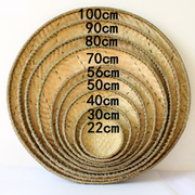 大簸箕竹青编织圆形竹编特大无孔家用(孔家用)晒茶叶竹筛子农家晒菜神器