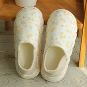 月子鞋春夏包跟产后软底保暖45月六月孕妇厚底防滑居家棉拖鞋