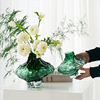 北欧创意艺术不规则花瓶，玻璃轻奢插花高级感花器样板房软装饰摆件