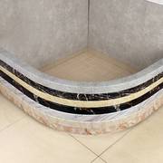 浴室卫生间弧扇形挡水条淋浴房底座，仿大理石防水条阻水条干湿分离