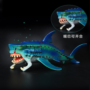 奇幻世界鲨鱼怪物鱼海洋怪兽鱼，儿童仿真动物模型玩具塑胶摆件手办