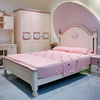 a12全实木儿童床，1.351.5米粉色套房家具，轻奢约网红公主床女孩