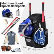 美式棒球背包 装备包 垒球 双肩背包 大容量 便携 多功能运动包