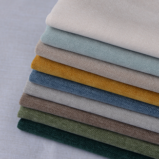 雪尼尔沙发布料面料纯色，绒布加厚抱枕桌布手工，diy自制沙发套布料