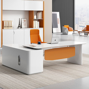 简约现代白色烤漆老板办公桌经理桌椅组合创意家用书桌时尚办公桌