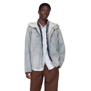 RANRA设计师品牌男士夹克潮流纯棉水洗色街头风休闲连帽牛仔外套
