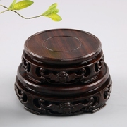 红木底座花盆景黑檀木实木，摆件托架石头摆件，奇石文玩茶壶圆形