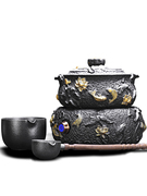 围炉煮茶壶古法煮茶器，陶瓷煮茶炉家用罐罐，茶全自动电陶炉古代套装