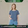 韩国直邮lookast基本款，条纹t恤女23年显瘦正肩宽松打底衫