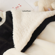 冬季噜熊可爱熊猫沙发毯毛毯，盖毯冬季办公室午睡毯厚实小被i.